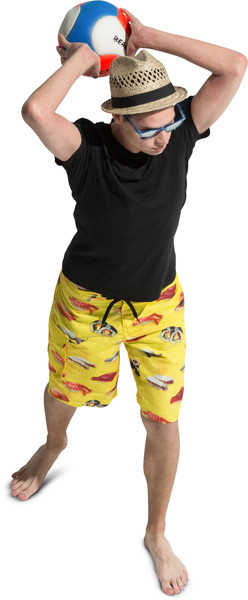 Boy throw a ball image