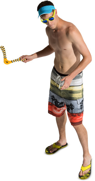 Boy throw a boomerang image