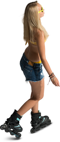 Girl riding on skates image
