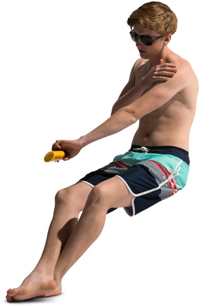 Sitting boy image
