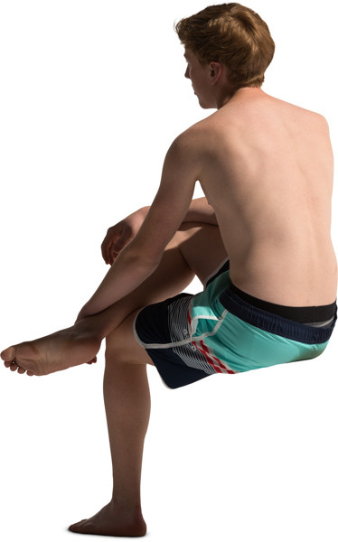 Sitting boy image