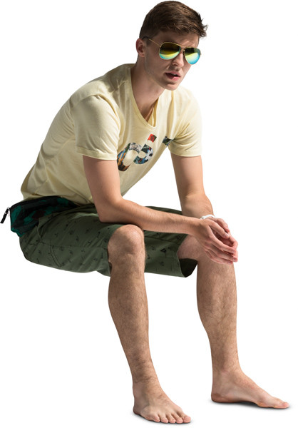 Sitting boy image