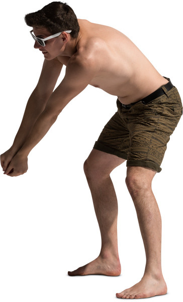 Boy playing volleyball image