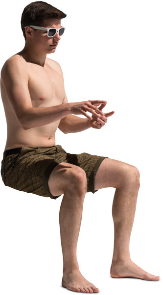 Sitting boy image