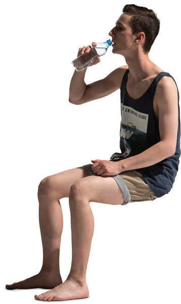 Sitting boy image