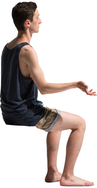 Sitting boy image