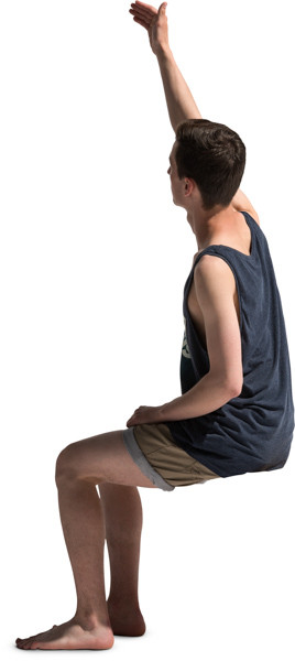 Sitting boy image