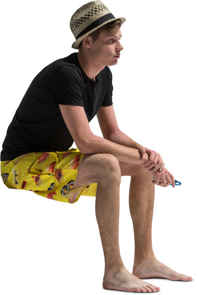 Sitting boy image