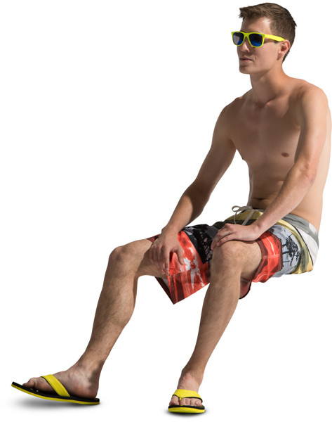 Sitting boy image