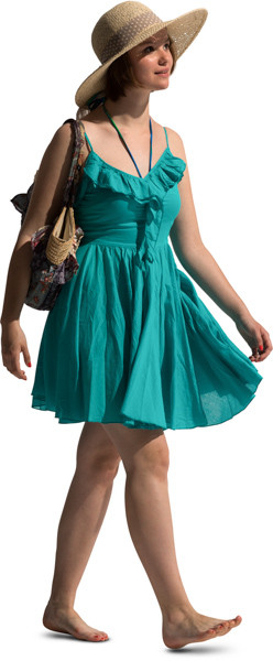 Walking girl image