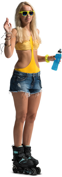 Girl on skates image