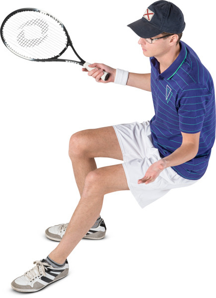 Sitting tennis player image