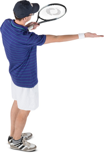 Standing tennis player image