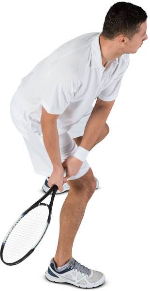 Man playing tennis image