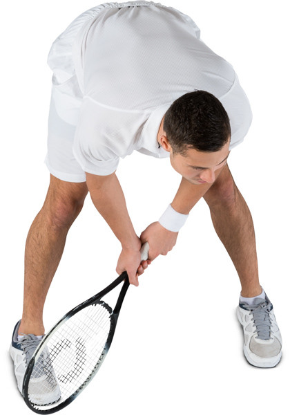 Man playing tennis image