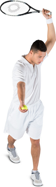 Man playing tennis image