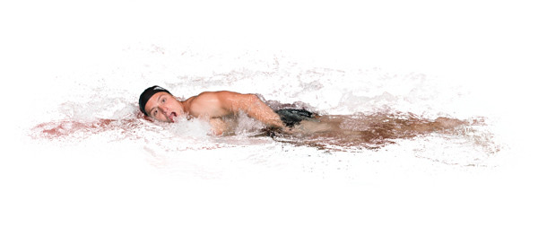 Swimming man image