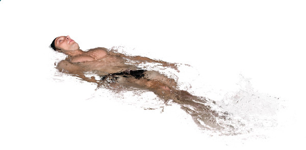 Swimming man image