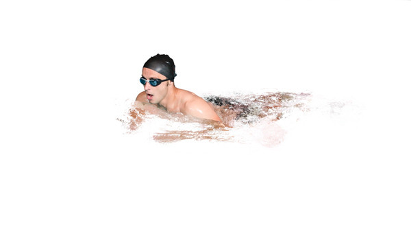 Swimming man image
