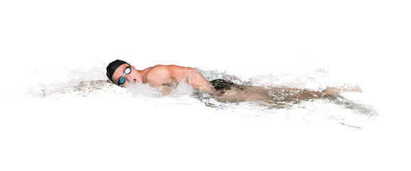 Swimming man image
