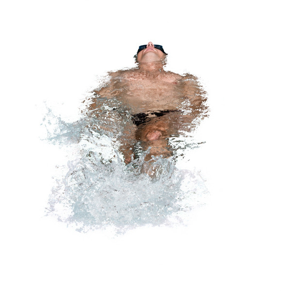 Swimming man image