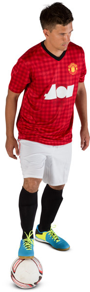 Standing football player with ball image