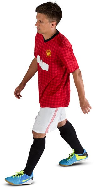 Walking football player image