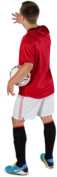 Standing football player with ball image
