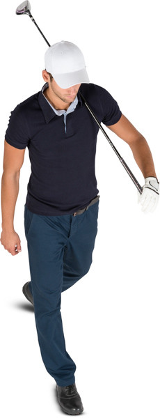 Walking golf player image