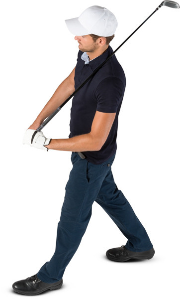 Walking golf player image
