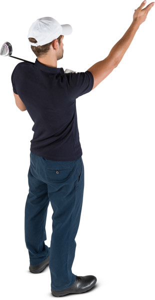 Standing golf player image
