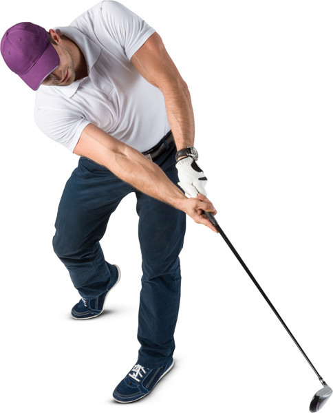 Man playing golf image