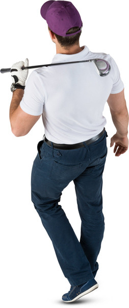 Walking golf player image