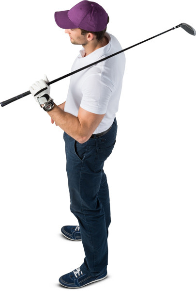 Standing golf player image