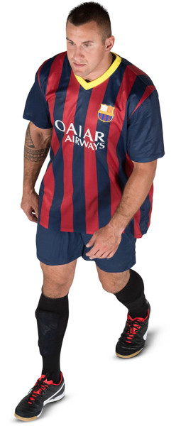Walking football player image