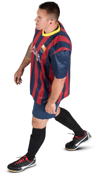 Walking football player image