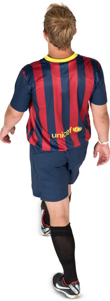 Walking football player image