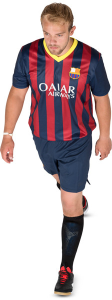 Walking football player image