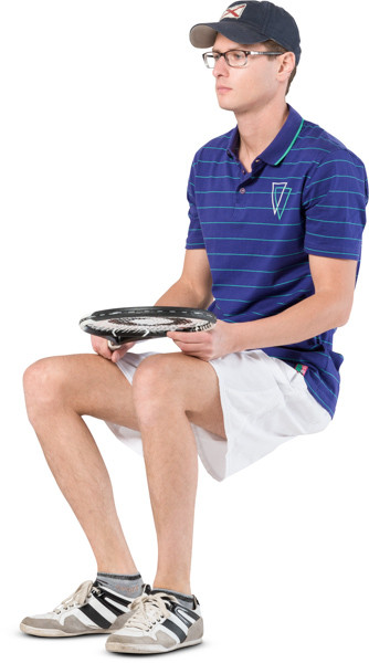 Sitting tennis player image