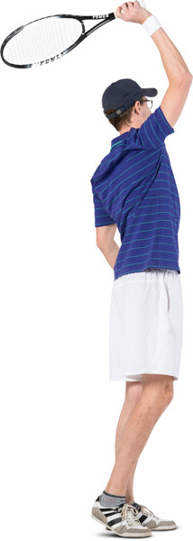 Man playing tennis image