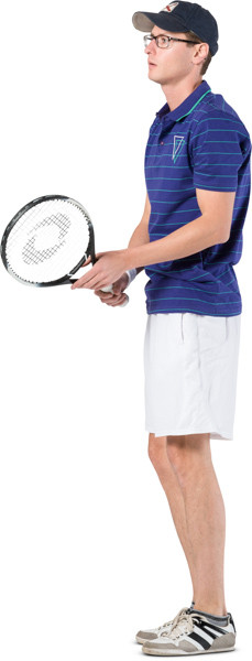 Standing tennis player image