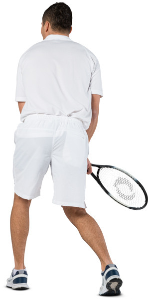 Man playing tennis image