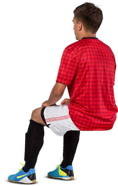 Sitting football player image