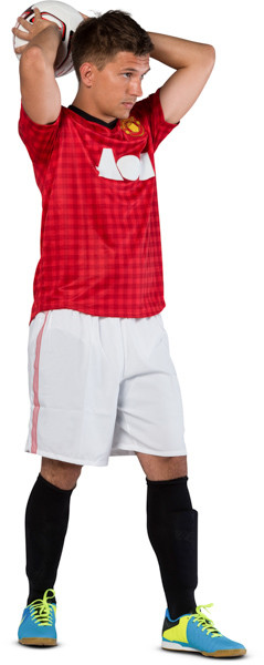 Football player throwing a ball image