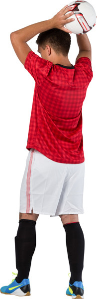 Football player throwing a ball image