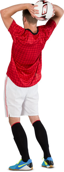 Football player throwing a ball image