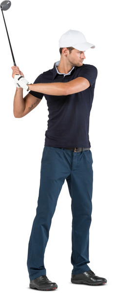Man playing golf image