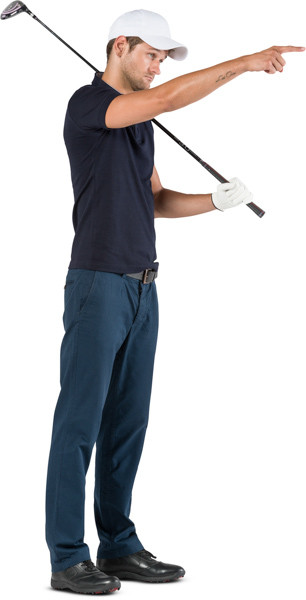 Standing golf player image