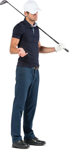 Standing golf player image