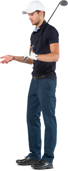 Standing golf player image